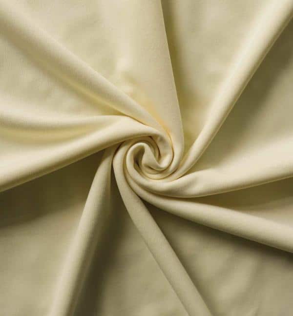*IFR* Poly Stretch / Scuba Cloth Drape Panel w/ Sewn Rod Pocket (IFR) – Ivory | Rental