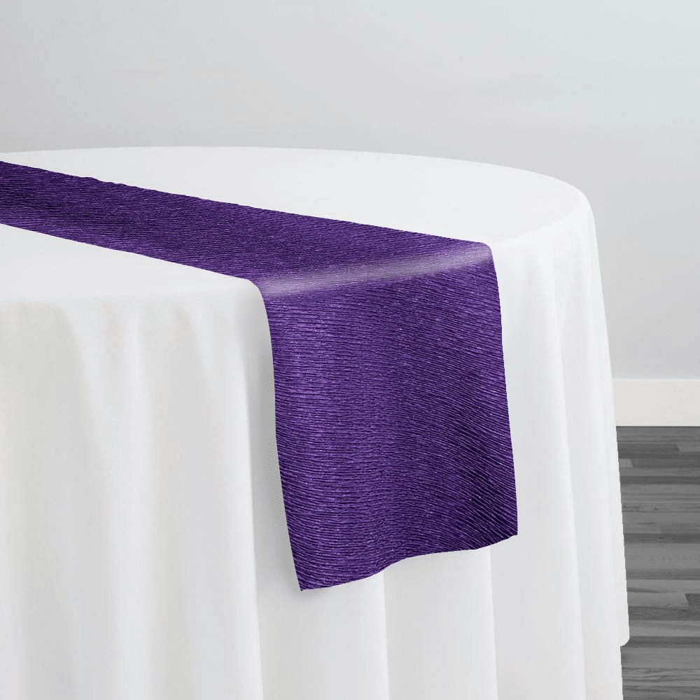 Bella Crepe Table Runner in Purple | Rental