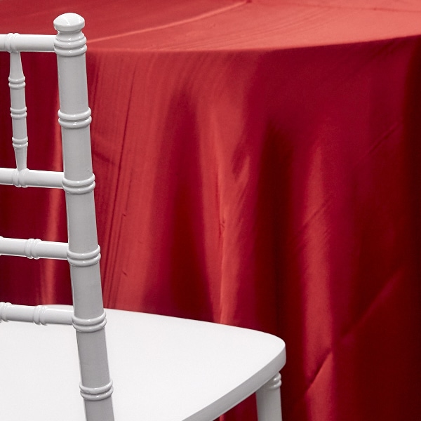 RED – Deco Satin Tablecloth by Eastern Mills- Size Options | Rental RED – Deco Satin Tablecloth by Eastern Mills- Size Options | Rental