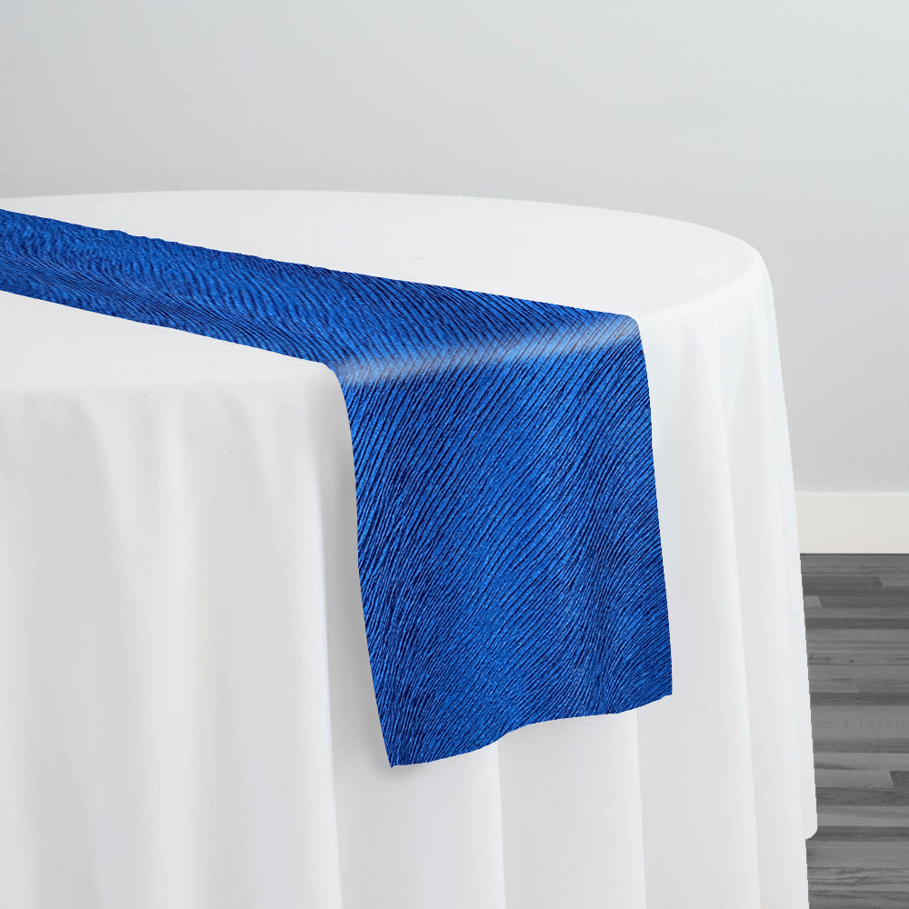 Bella Crepe Table Runner in Royal | Rental