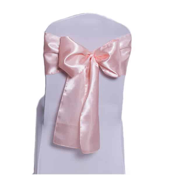 DecoStar™ Blush Deco Satin Chair Sash – 8″ x 108″ – 10 PACK | Rental