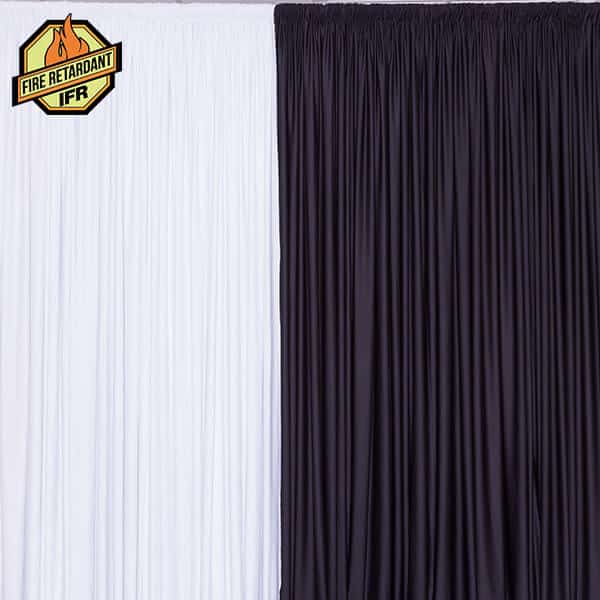 20ft IFR Spandex Party Drape by Eastern Mills – 200GSM – 10ft Extra Wide! | Rental