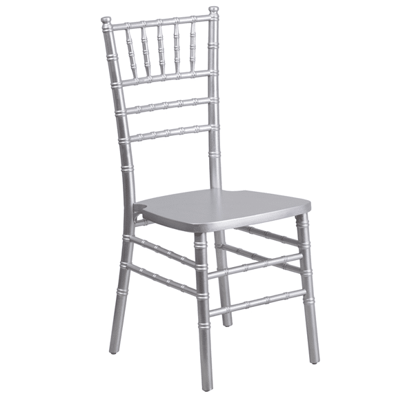 EnvyChair™ Elegant Wood Chiavari Chair – Silver | Rental