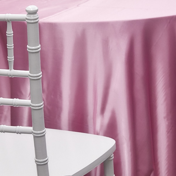 PINK – Deco Satin Tablecloth by Eastern Mills – Size Options | Rental PINK – Deco Satin Tablecloth by Eastern Mills – Size Options | Rental