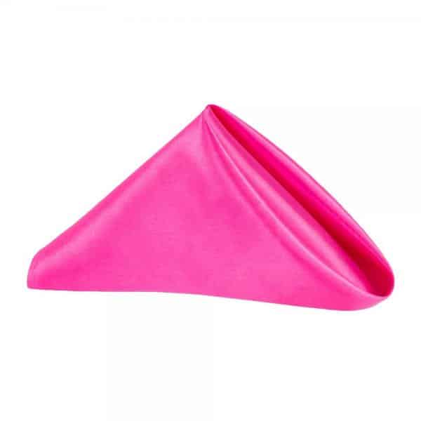 Sleek Satin Napkin 20″x20″ – Fuchsia | Rental