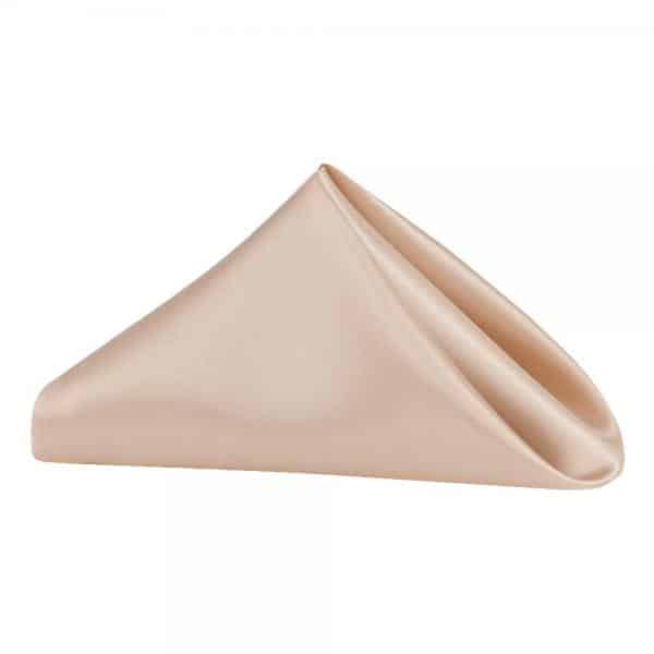 Sleek Satin Napkin 20″x20″ – Champagne | Rental