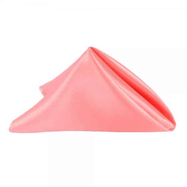 Sleek Satin Napkin 20″x20″ – Coral | Rental