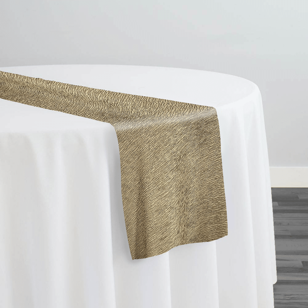 Bella Crepe Table Runner in Taupe | Rental