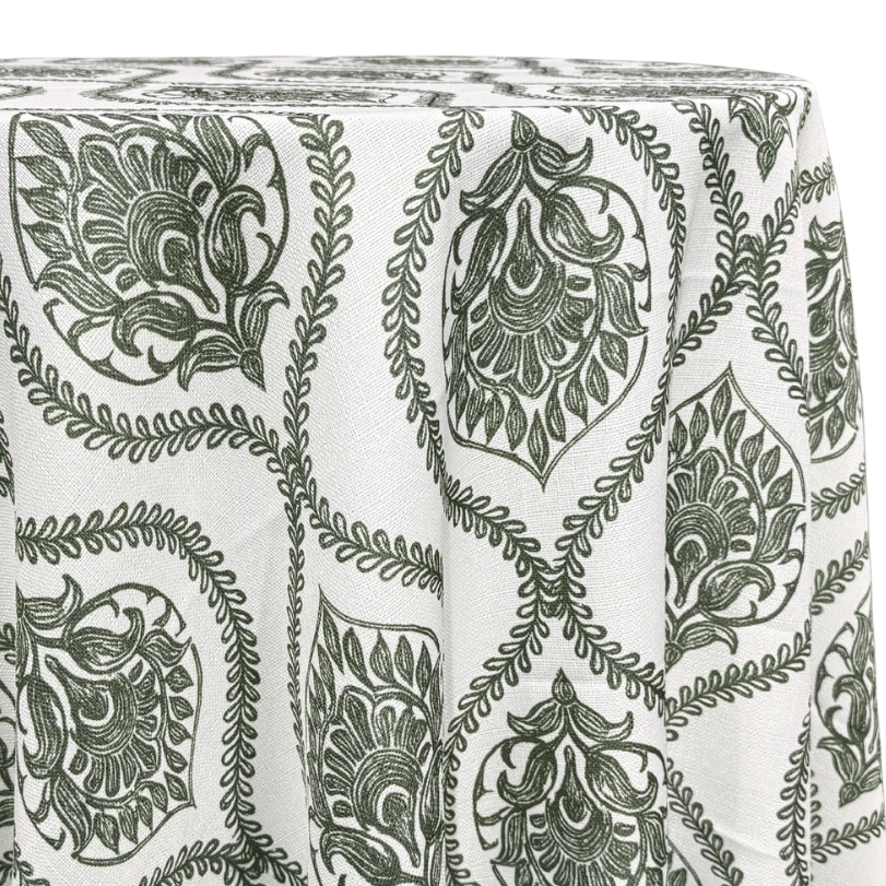 Mayfair (Slub Print) Table Linen in Willow Green | Rental Mayfair (Slub Print) Table Linen in Willow Green | Rental