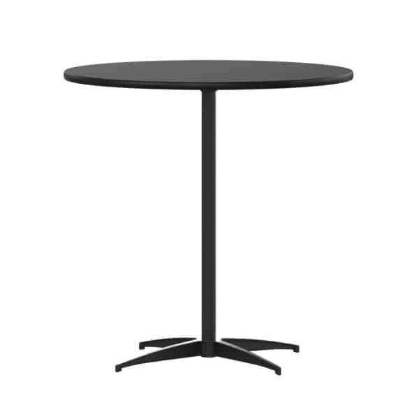 30 Inch Round Pub / Cocktail Table – All Black – w/ 30″ and 42″ Columns! | Rental 30 Inch Round Pub / Cocktail Table – All Black – w/ 30″ and 42″ Columns! | Rental