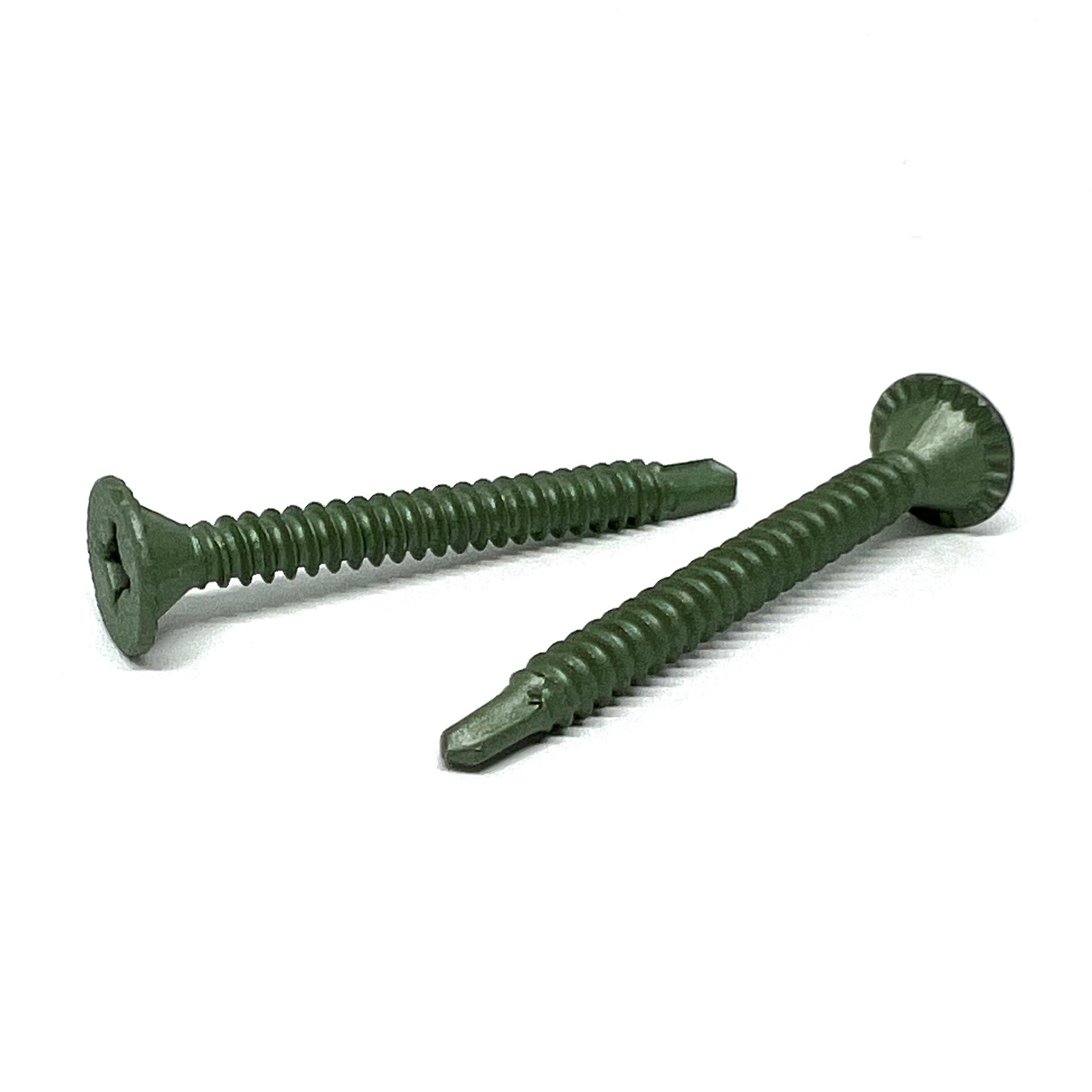 #8×2-1/4″ Combo Flat Head Self Drilling Cement Board Screws Zinc Green | Rental