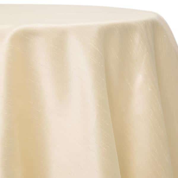 Bone – Shantung Satin “Capri” Tablecloth – Many Size Options | Rental