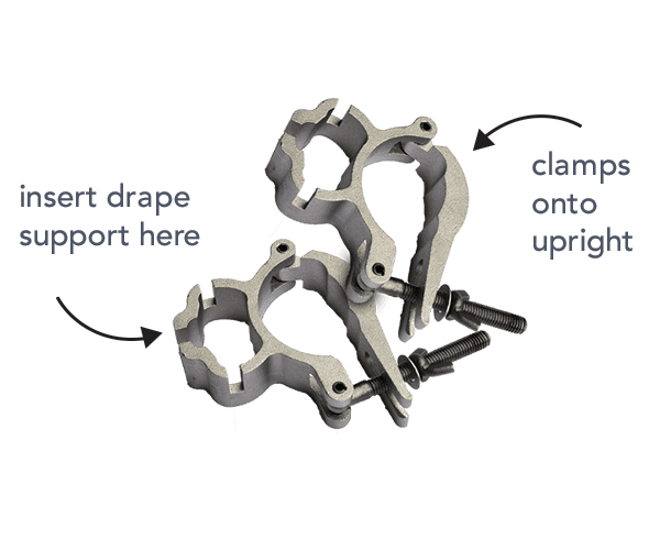 2 Universal Drape Support Clamp – Pair | Rental 2 Universal Drape Support Clamp – Pair | Rental