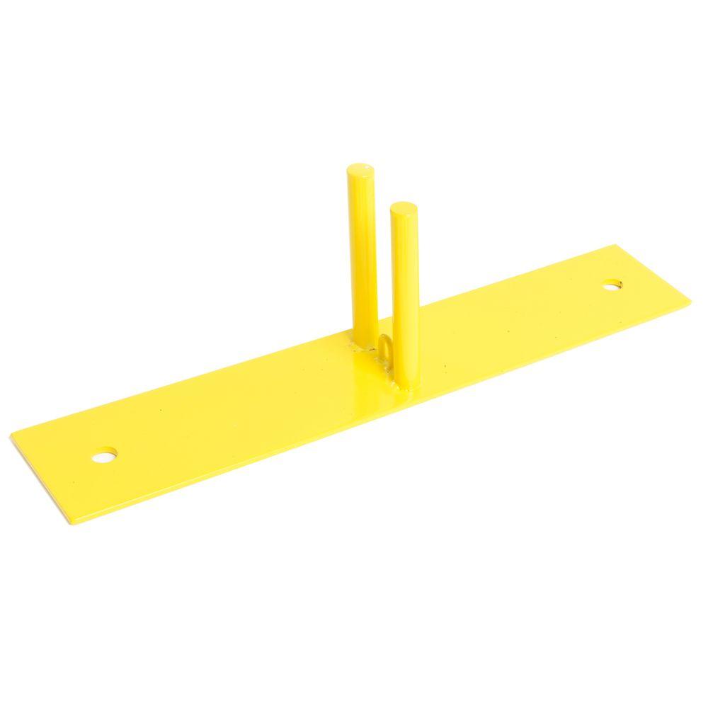 Perimeter Patrol Yellow 23.5 in. L x 4.75 in. W x 6.75 in. H Powder-Coated Steel Ground Base for Temporary Fencing Rental | Rental