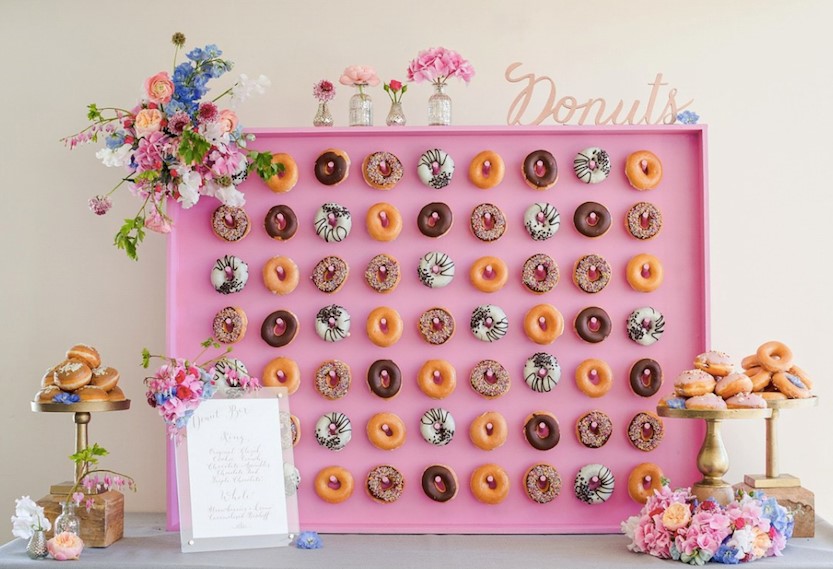 4′ x 4′ Pink Wood Donut Wall | Rental