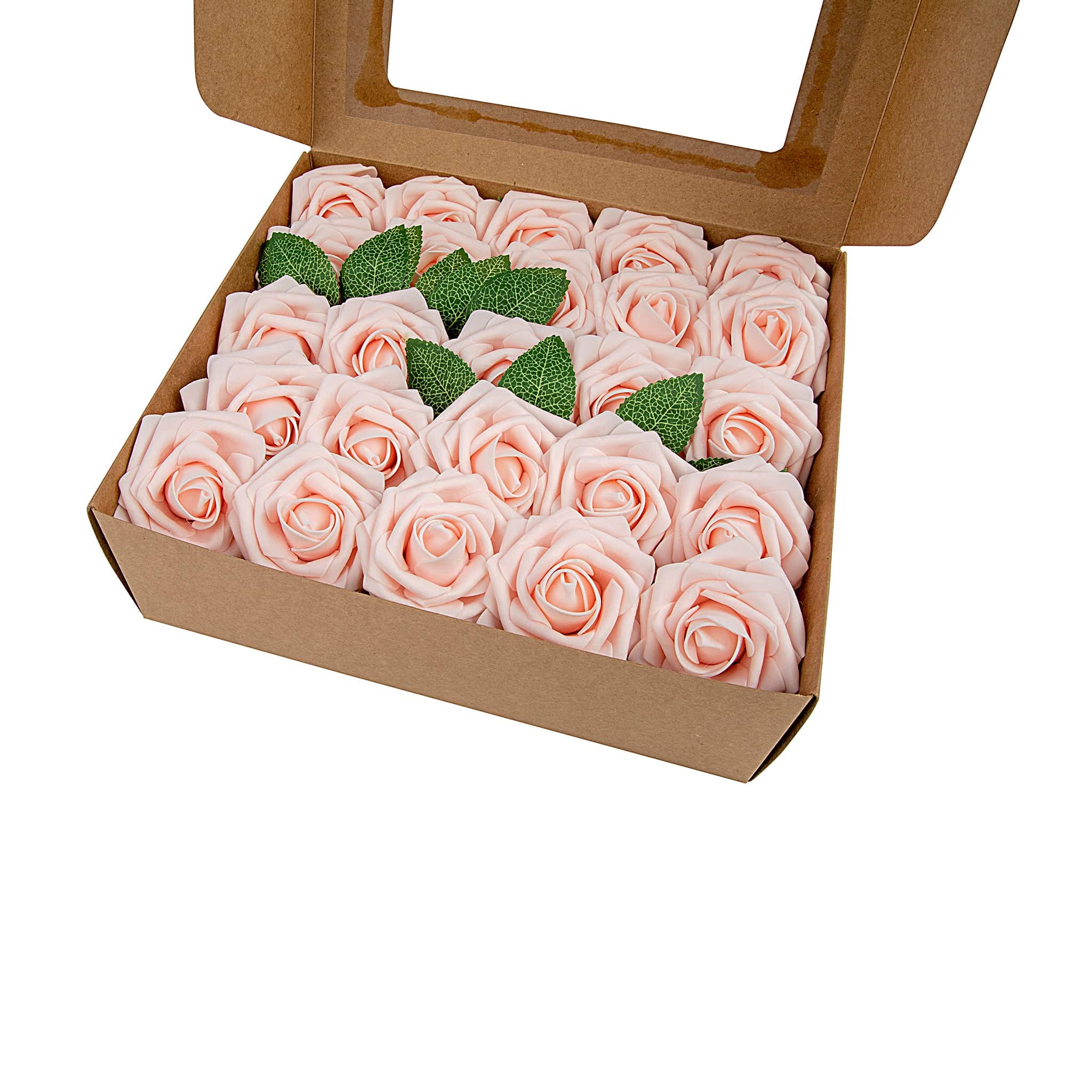 Artificial DIY Foam Rose Stems (50 pcs) – Blush/Rose Gold | Rental