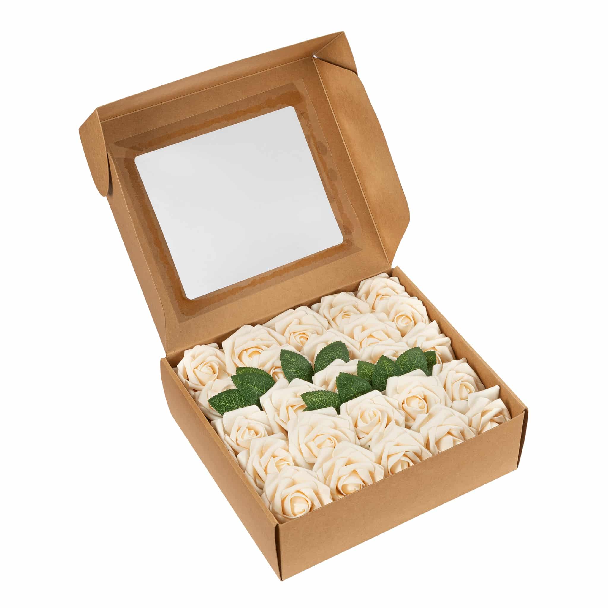 Artificial DIY Foam Rose Stems (50 pcs) – Cream | Rental