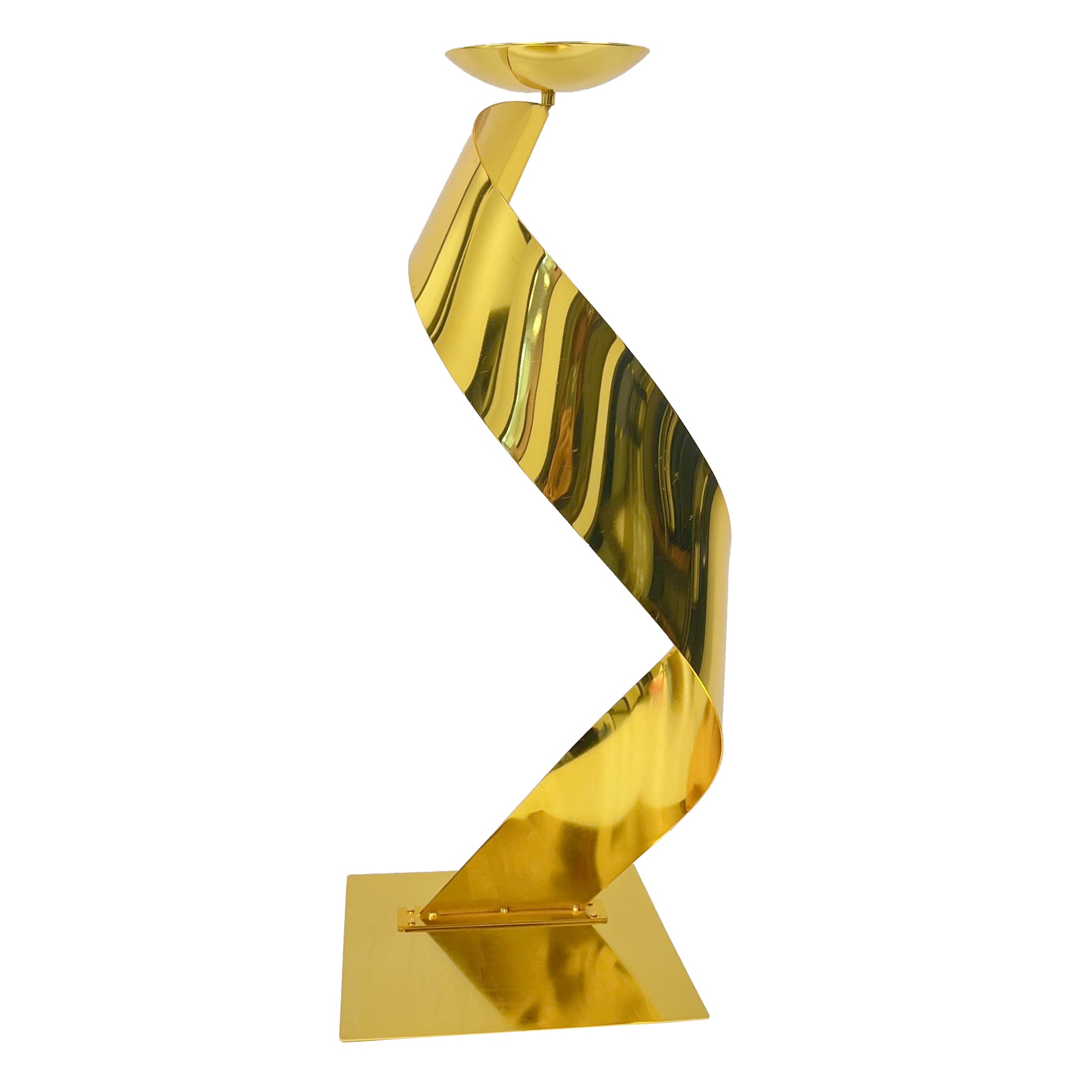 Spiral Ribbon Floral Centerpiece Stand – Gold | Rental