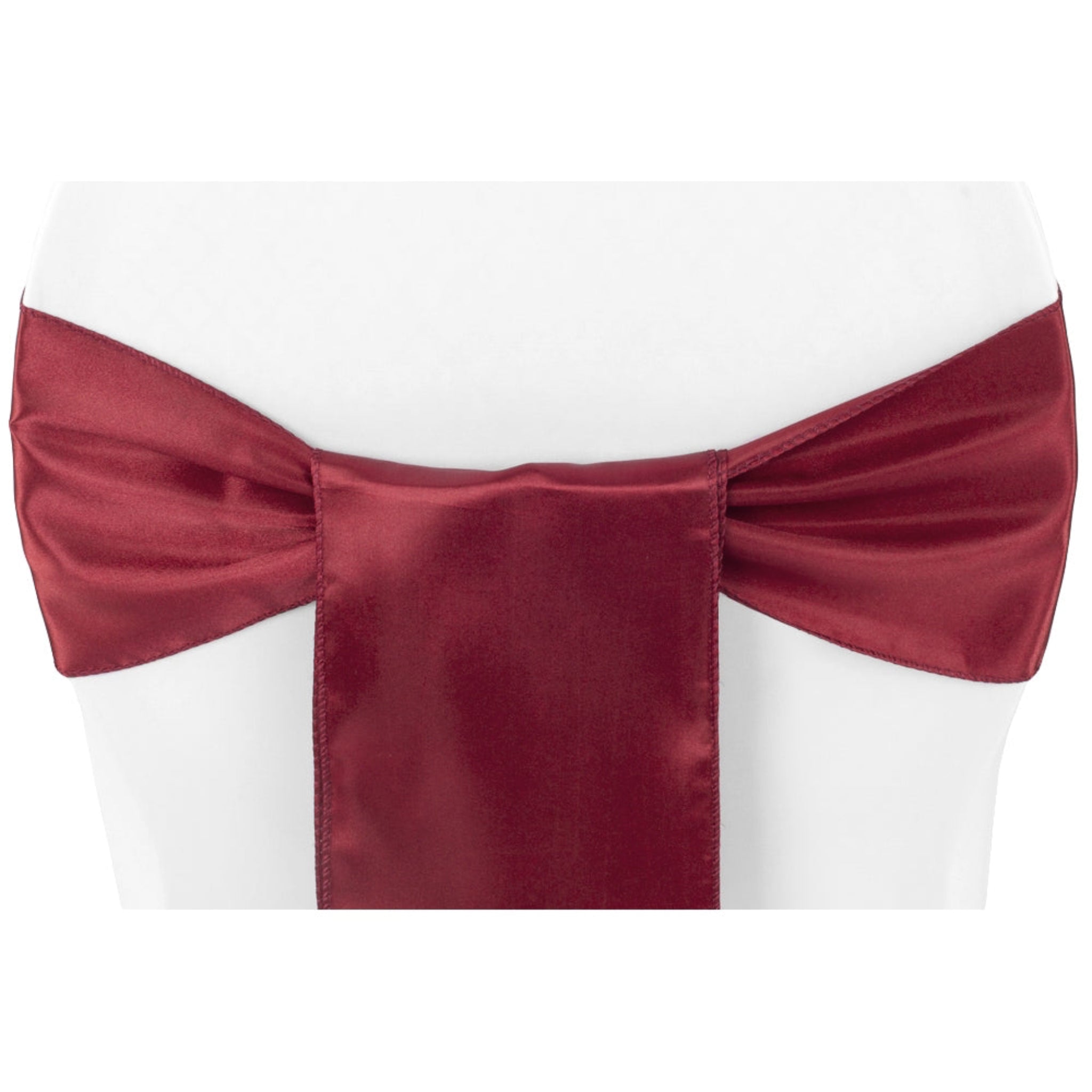 Standard Satin Chair Sash – Burgundy | Rental