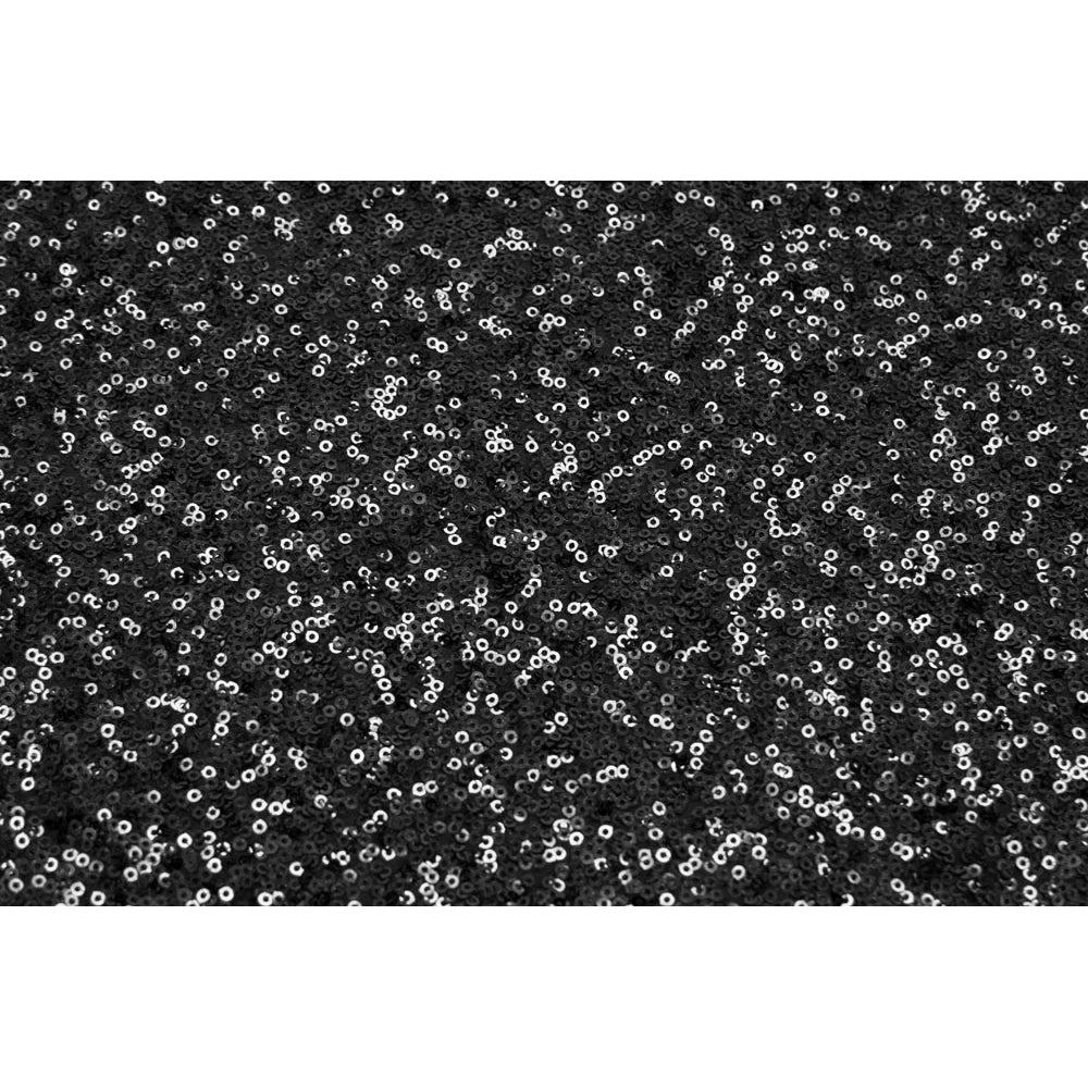 10 yards Glitz Sequins Fabric Bolt – Black | Rental