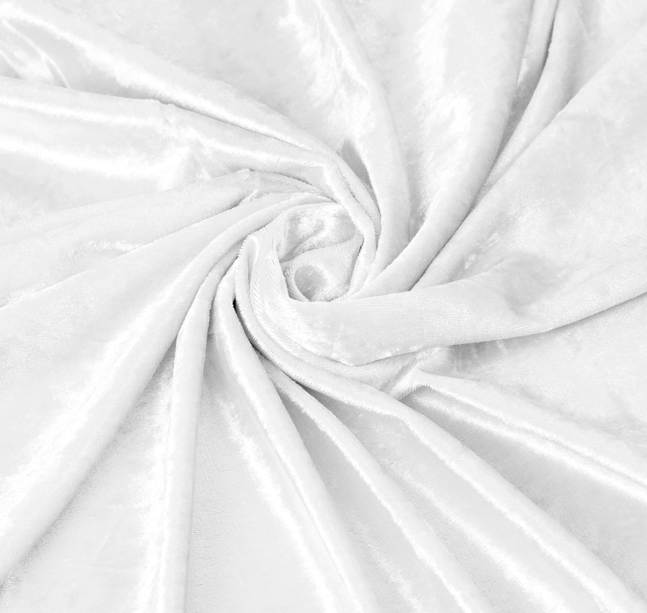 10 yards Velvet Fabric Roll – White | Rental