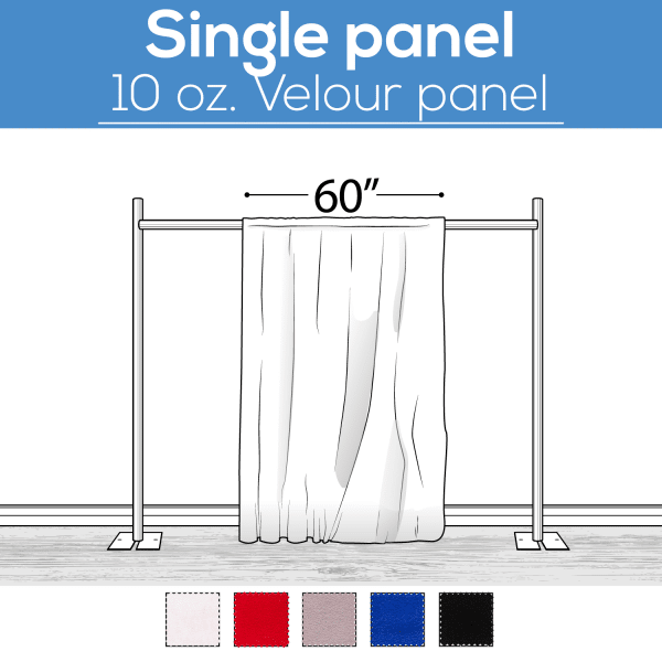 10 oz. Inherently Fire Retardant Polyester Velour – Sewn Drape Panel 60″ Wide w/ 4″ Rod Pockets – 10ft | Rental 10 oz. Inherently Fire Retardant Polyester Velour – Sewn Drape Panel 60″ Wide w/ 4″ Rod Pockets – 10ft | Rental