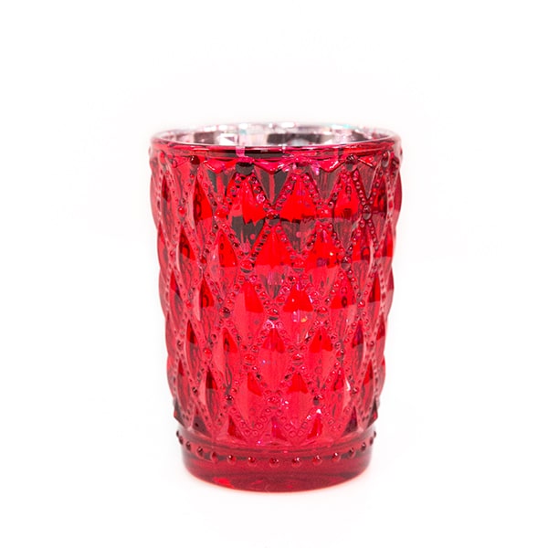 DecoStar™ 3 1/2″ Glam Small Diamond Etched Mercury Glass Candle/Votive Holder – Red – 6 PACK | Rental DecoStar™ 3 1/2″ Glam Small Diamond Etched Mercury Glass Candle/Votive Holder – Red – 6 PACK | Rental