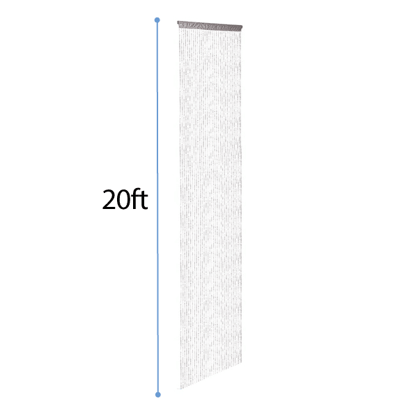 DecoStar™ Satin Top Rod Pocket 20ft. Jewel Crystal Iridescent Diamond Cut Curtain | Rental