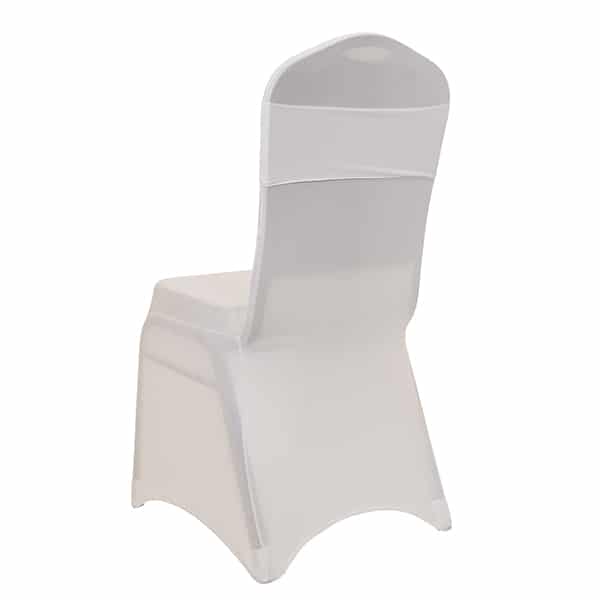 DecoStar™ 5″ Wide Spandex Chair Band – White – 10 PACK | Rental
