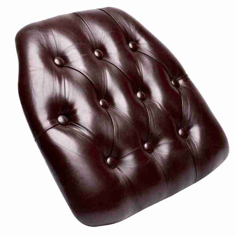 Brown 1.75″ Thick Vinyl Tufted Panel Chiavari Chair Cushion | Rental Brown 1.75″ Thick Vinyl Tufted Panel Chiavari Chair Cushion | Rental
