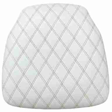 Ivory Vinyl Panel Back Chiavari Cushion with Bentley Stitching and SlipNot™ Technology | Rental