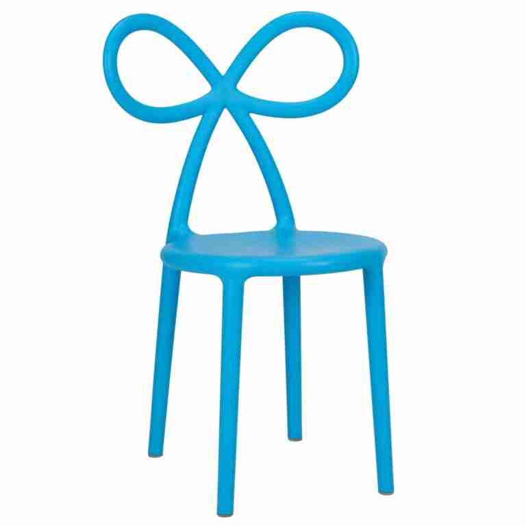Kids Blue Resin Bow Chair with Round Seat | Rental