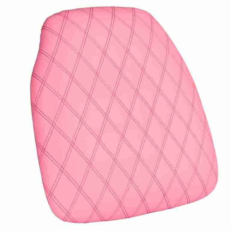Pink Vinyl Panel Back Chiavari Cushion with Bentley Stitching and SlipNot™ Technology | Rental Pink Vinyl Panel Back Chiavari Cushion with Bentley Stitching and SlipNot™ Technology | Rental