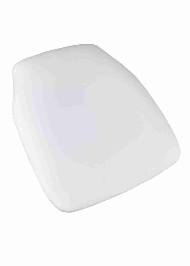 Pure White 1.75″ Thick Vinyl Panel Chiavari Chair Cushion | Rental