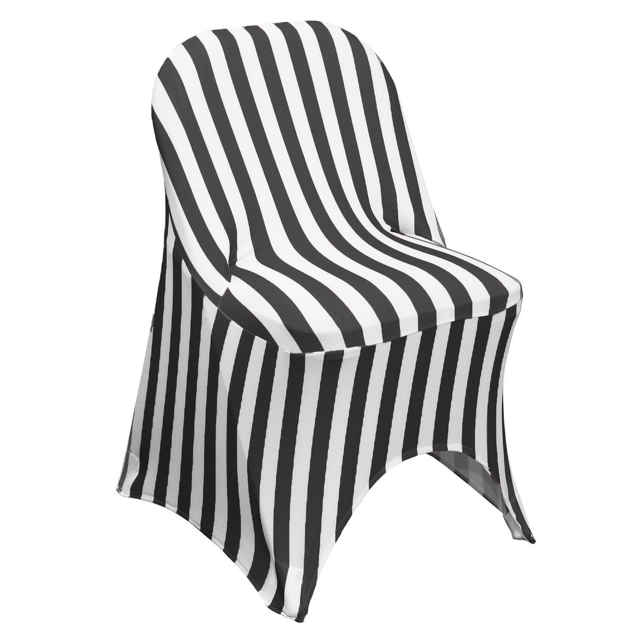 stretch spandex folding chair covers striped black white