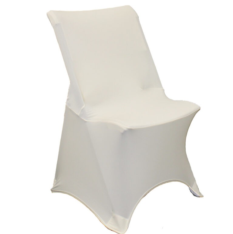 Stretch Spandex Lifetime Folding Chair Cover Ivory | Rental
